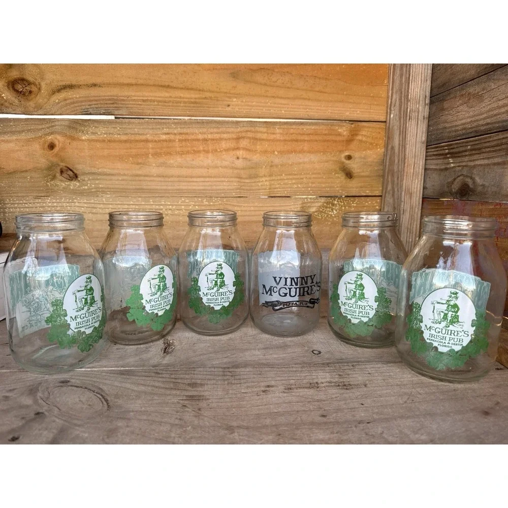 McGuire's Irish Pub Beer Glass ‎ MASON JAR 